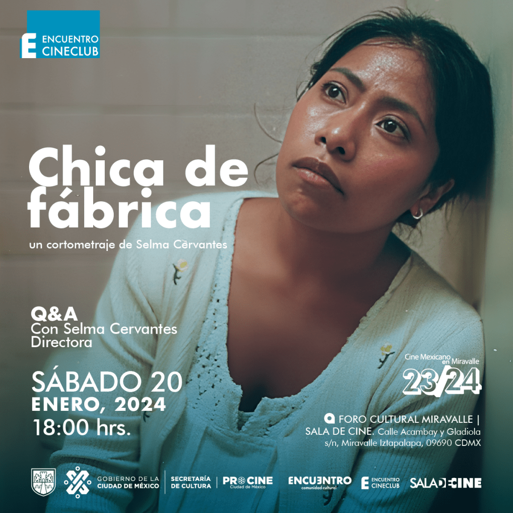 
Chica de Fábrica
Dir. Selma Cervantes, Méx. 2023 | 16 min. Drama, A.
Sinopsis: Inés trabaja como costurera en un taller donde periódicamente le hacen pruebas de embarazo. Al quedar embarazada, está segura de que su condición hará que la despidan. Ella hará todo lo posible por mantenerlo en secreto.